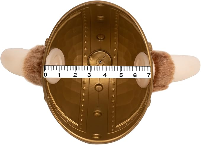 Funny Party Hats Viking Hat with Fur - Medieval Costume - Warrior Helmet