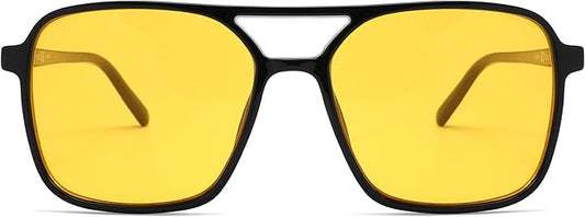 SOJOS Trendy Vintage Aviator Square Sunglasses For Womens Mens Retro 70s UV400 Women Sun Glasses SJ2327