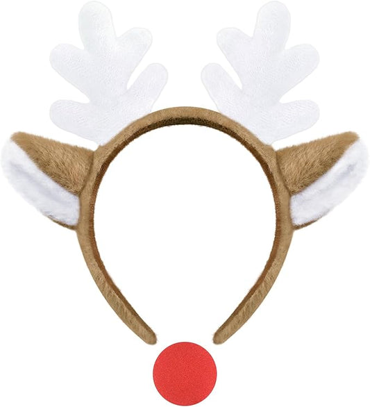 Reindeer Antlers Headband - Cute Deer Antlers for Xmas Party Favors