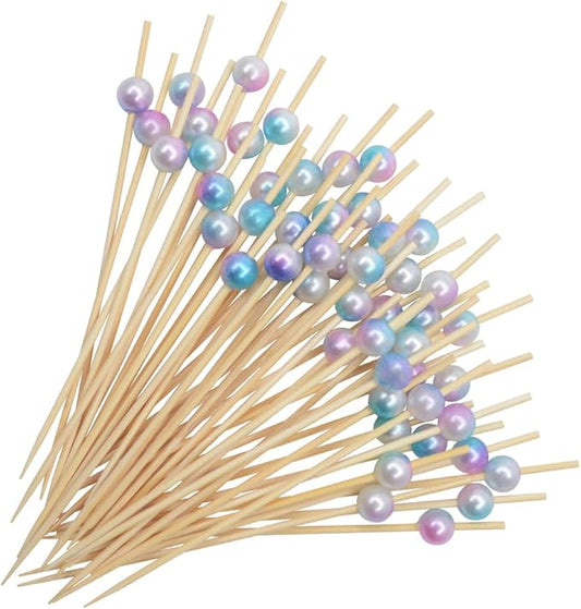 Cocktail Picks, 100PCS Toothpicks for Appetizers, Appetizing Skewers for Charcuterie Cup Fruits Burgers Party Decoration - 4.7 inch