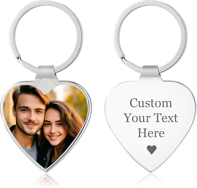 Customized Double Sided Keychain - Personalized Engraved Text/Number/Name Keychain, Custom Key chain Gift for Boyfriend