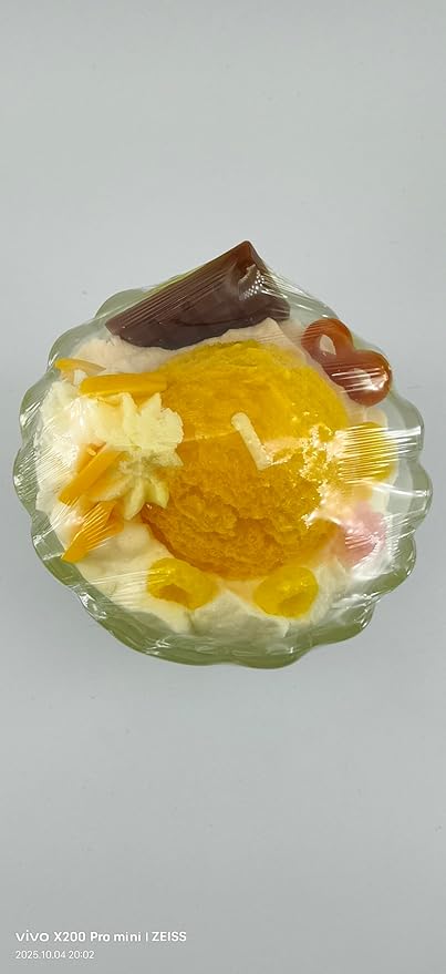 Generic Ice Cream Aromatherapy Candles, Glass Goblet, Decorative Dessert Shape, Fruit Fragrance, Christmas Birthday Festival Gift (Coconut Fruit)