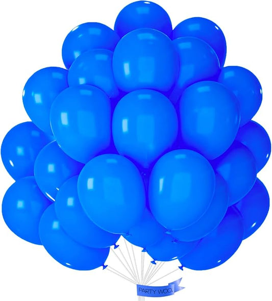 PartyWoo Royal Blue Balloons 50pcs of 12 Inch Dark Blue Latex Balloons for Wedding Baby Shower Gender Reveal Anniversary Graduation Under The Sea Men Birthday Bachelorette Party Decorations Blue-Y5