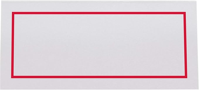 Single Line Border Printable Place Cards, Ruby Red (Choose Color), Set of 150 (25 Sheets), Laser & Inkjet Printers - Wedding, Party, Dinner, and Special Events - Made in the USA