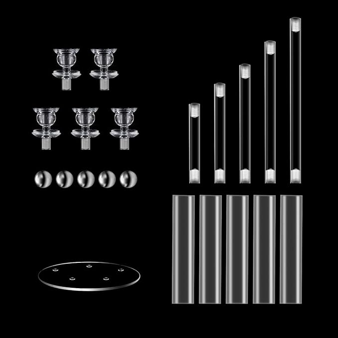 24inch 10pcs Acrylic Candelabra Centerpieces for Tables 5 Arms Wedding centerpieces for Decorations