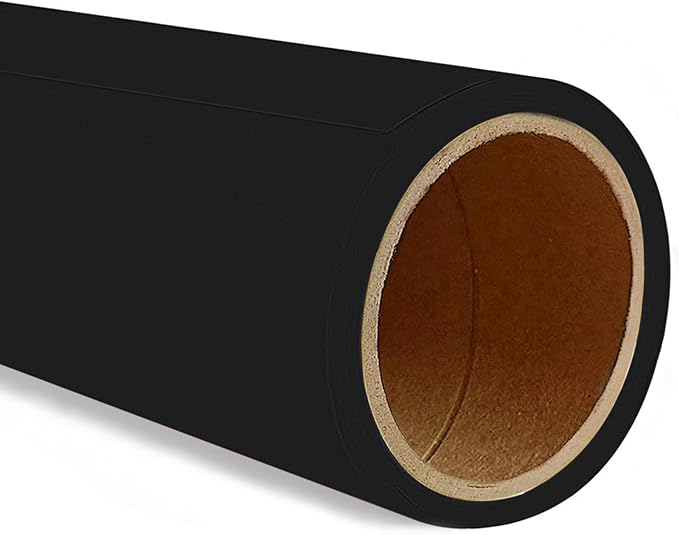 Seamless Photo Photography Backdrop Paper, Photo Background Paper Roll (Jet, 107”x39')