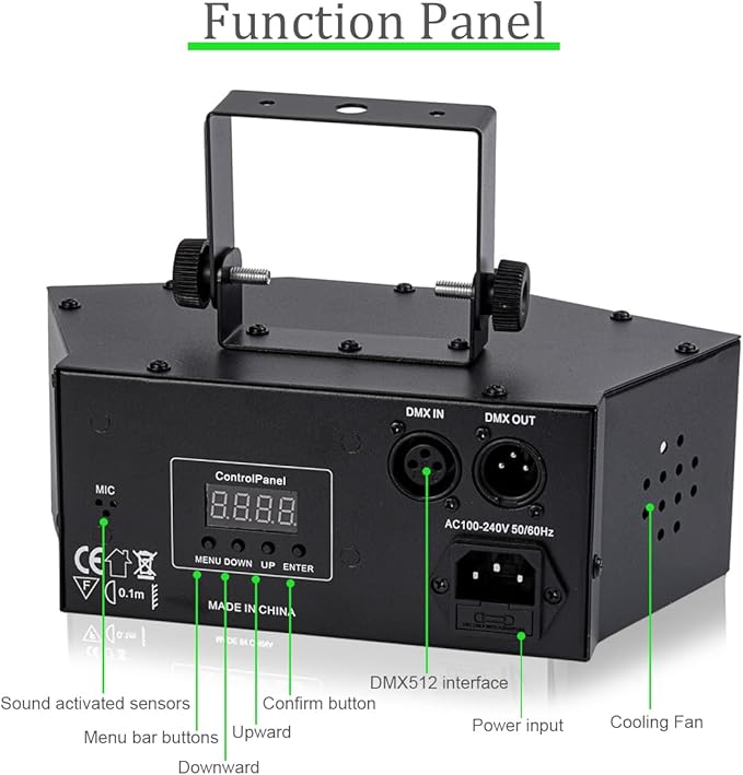 Dj Party Disco Ball Light Support DMX512 and Sound Activated, BUCLHOZ LED Stage Strobe Lighting for Parties Indoor Dance Floor Birthday Rave Bar Karaoke KTV Xmas Christmas Wedding Show Club