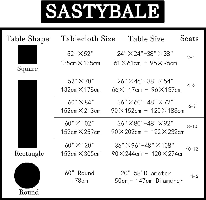 SASTYBALE Jacquard Tablecloth Rectangle Damask Fabric Table Cloth, Water Resistant & Wrinkle Free Polyester Table Cover for Kitchen Dining Tabletop Use (Oblong, 60" x 120" (10-12 Seats), Black)