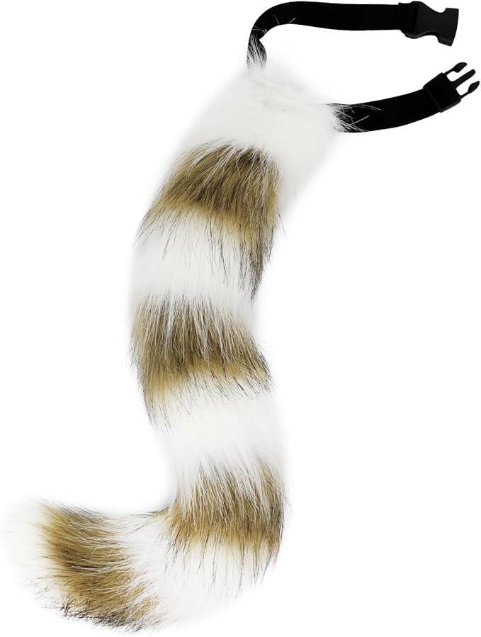 Animal Cat Wolf Fox Dog Faux Fur Tail for Halloween Party Cosplay Costume Accessories