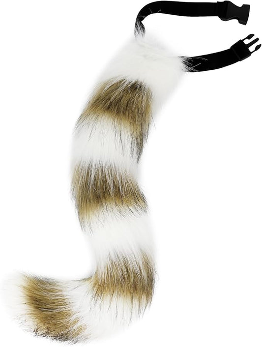 Animal Cat Wolf Fox Dog Faux Fur Tail for Halloween Party Cosplay Costume Accessories