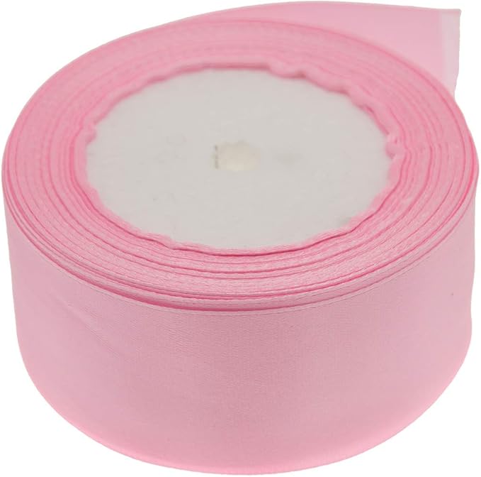 ATRBB 25 Yards 1-1/2 inch Wide Satin Ribbon Perfect for Wedding,Handmade Bows and Gift Wrapping(Pink)