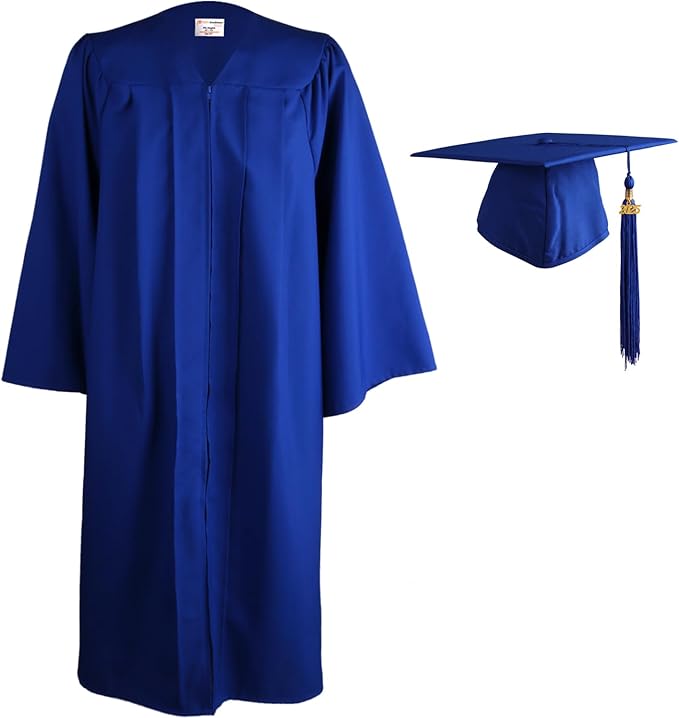 OSBO GradSeason Matte Graduation Cap and Gown 2025 Set with Tassel for High School & College 10 Colors