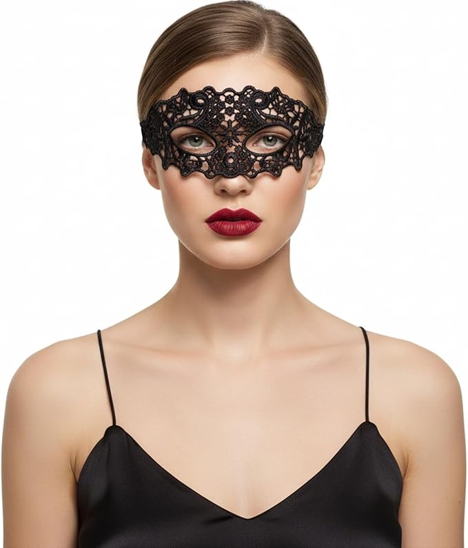 Exlinonline Lace Masquerade Mask Elastic,Fit for Adult,Soft Gentle Material,Specially For Costume,Thememed Party