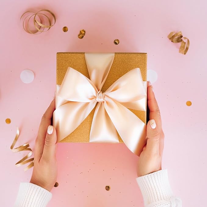 1-1/2" Width x 100 Yards Satin Ribbon, Pink Ribbon Perfect for DIY Craft, Bows, Gift Wrapping, Flower Bouquet, Valentine's Day, Christmas and Party Decoration