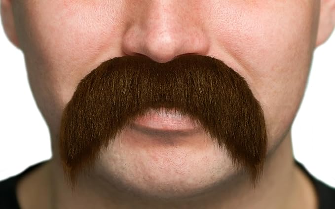 Self Adhesive Fake Mustache, Novelty, Walrus False Facial Hair for Adults, Costume Accessory for Halloween