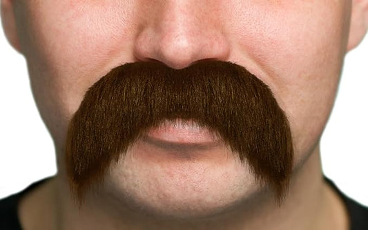 Self Adhesive Fake Mustache, Novelty, Walrus False Facial Hair for Adults, Costume Accessory for Halloween
