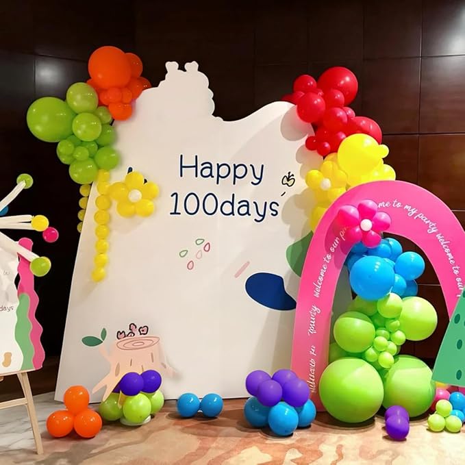 Rainbow Balloon Arch Kit, 166Pcs 18 12 10 5 inch Colorful Latex Balloons Garland for Birthday Baby Shower Wedding Engagement Anniversary Mother's Day Party Decorations