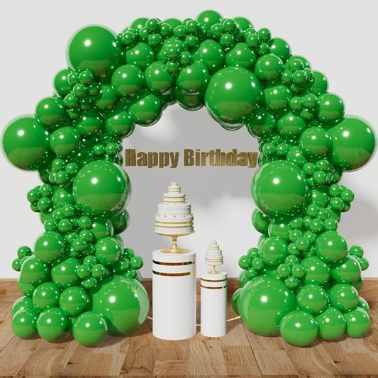 KAWKALSH Green Balloon Arch Kit 111Pcs 18 12 5 Inch Latex Party Balloons Garland for Birthday Baby Shower Wedding Engagement Anniversary Christmas Party Decorations