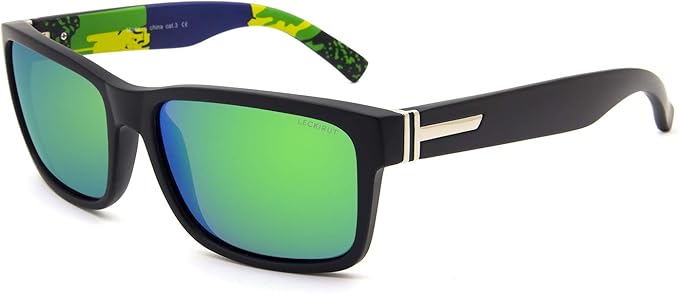 LECKIRUT Vintage Polarized Sunglasses for Men Women Retro Oversized Square Mirror Sun Glasses