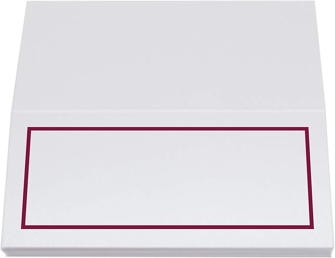 Single Line Border Place Cards, Burgundy (Choose Color), Set of 60, Pre-cut and Scored - Wedding, Party, Dinner, and Special Events - Made in the USA