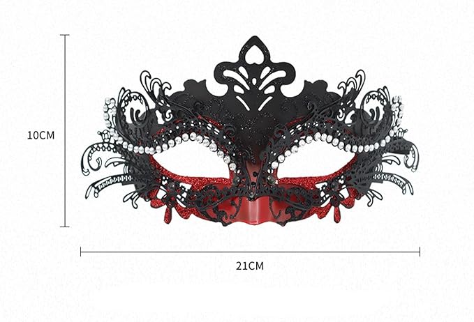 Couple Masquerade Mask Set - Venetian Style Masks for Halloween, Costume Parties and Carnival