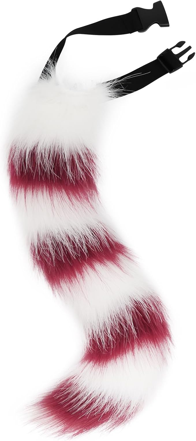 Animal Cat Wolf Fox Dog Faux Fur Tail for Halloween Party Cosplay Costume Accessories