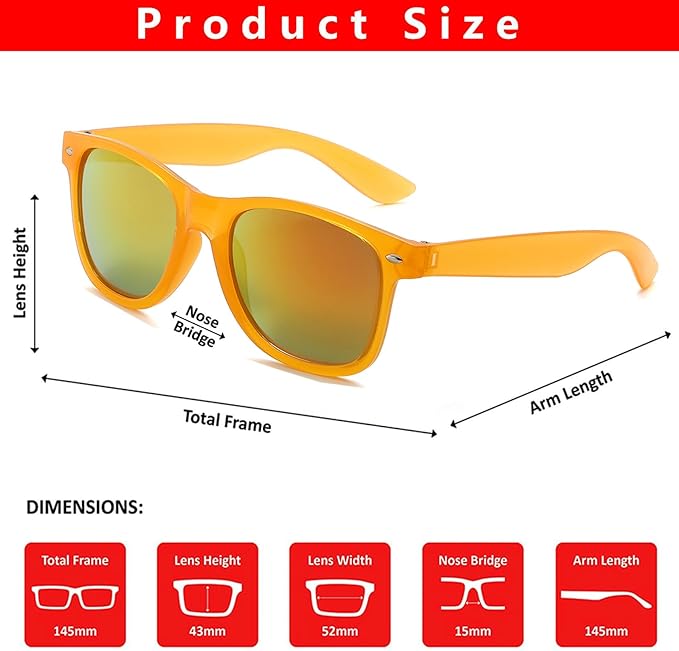 Fsmiling Red Sunglasses Bulk Adult Party Sunglasses 80s Glasses Shades for Men Women Christmas-15Pack,UV Protection