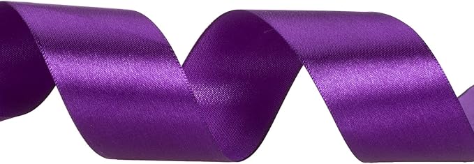 ATRBB 25 Yards 1-1/2 inch Wide Satin Ribbon Perfect for Wedding,Handmade Bows and Gift Wrapping(Purple)
