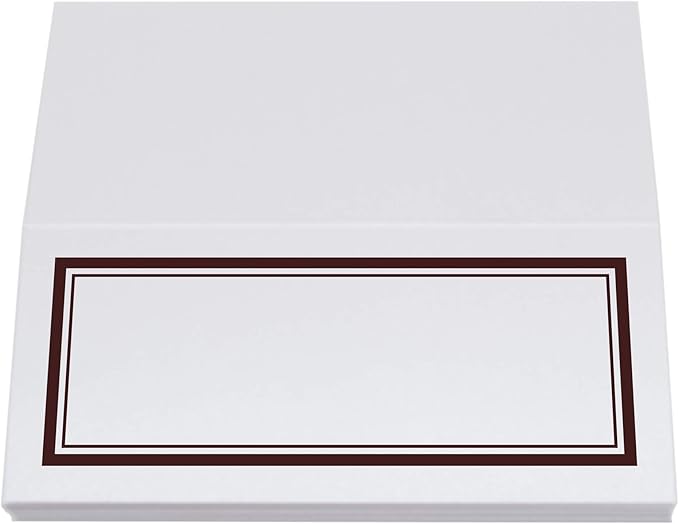 Double Line Border Place Cards, Chocolate (Choose Color), Set of 150, Pre-cut and Scored - Wedding, Party, Dinner, and Special Events - Made in the USA