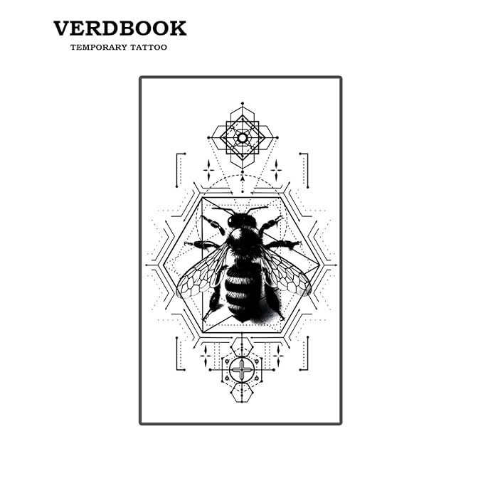 Waterproof Temporary Tattoos: 2-Sheet Tattoo Kit with Realistic Body Stickers, Semi-Permanent Tattoos for Adults Lasting 7-15 Days – Safe for Men & Women, Hexadrone