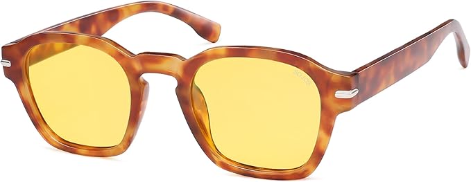 SOJOS Vintage Retro Square Polarized Sunglasses Men Standard Fit Trendy Womens Sun Glasses SJ2382