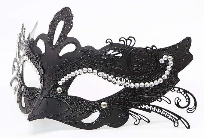Coolwife Couples Masquerade Masks Metal Venetian Mardi Gras Party Evening Prom Costume Mask