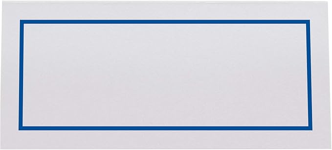 Single Line Border Place Cards, Royal Blue (Choose Color), Set of 60, Pre-cut and Scored - Wedding, Party, Dinner, and Special Events - Made in the USA