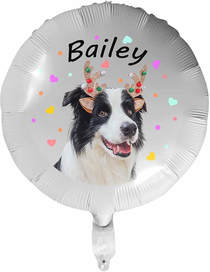 DIYKST Custom 18" Balloons with Logo Personalized Balloon with Photo Text Face on Balloon Design Your Own Balloons
