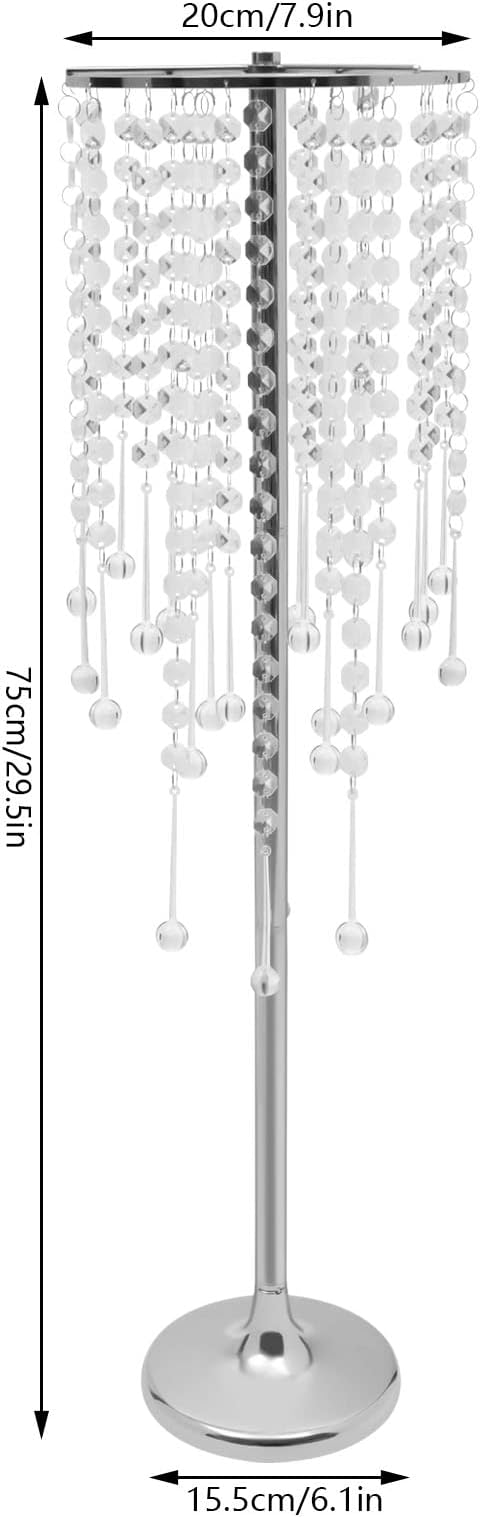 Wedding Centerpieces Silver Vases,10PCS Metal Flower Candle Holder with Sparkling Crystal Beads,Crystal Flower Vase Metal Flowers Stand for Party Tables Decorations (10PCS-Silver)