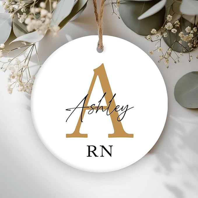 Personalized Registered Nurse Ornament, Nursing Graduation Ornament for Medical Students, Grad Gifts for Women Daughter Mom Friends, Rn Gifts for Nurse, Custom Rn Christmas Ornaments 2025