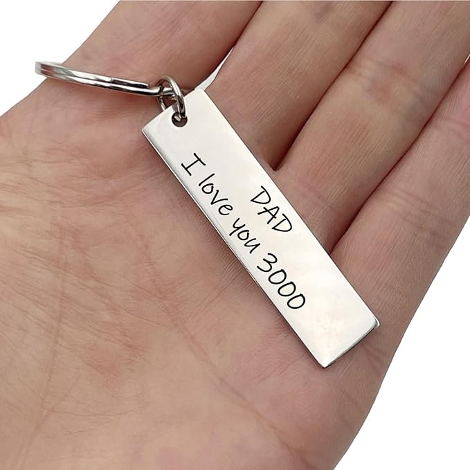 good goods Personalized Keychains for Women Customized Key Chains Men Engraved Name Inspirational Stainless Steel Dog Tag
