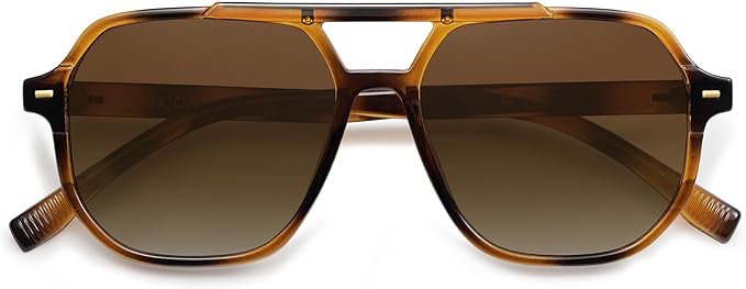 SOJOS Retro Trendy Aviator Polarized Sunglasses Men Women Vintage 70s Square Stylish Frame Sun Glasses SJ2283