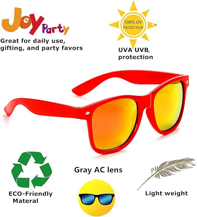 Eyegla Sunglasses Bulk Adults Party Sunglasses 80s Glasses Shades for Party Favors 8/10/20/30Pack