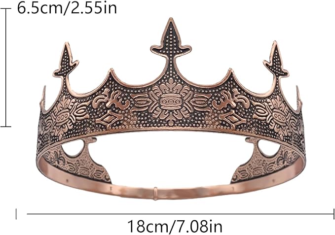 King Crown for Men Crowns Tiara for Birthday Party Costume