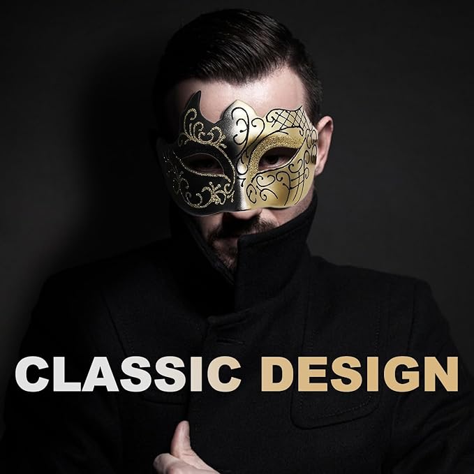 Couple Masquerade Mask for Women Men Shiny Venetian Mask Halloween Mask for Party Prom Ball Costume Lace Masks
