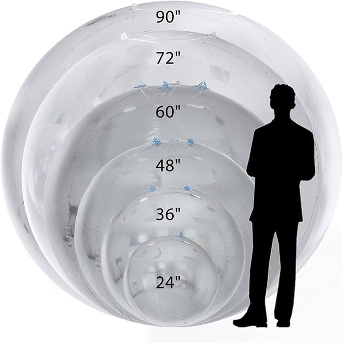 Inflatable Mirror Ball,Silver & Gold & Iridescent Giant Mirror Balloon,Big Shinny Balls,Reusable PVC Hanging Disco Sphere For Party & Wedding & Event Decoration (Blue, 79in 6.6ft 2m)