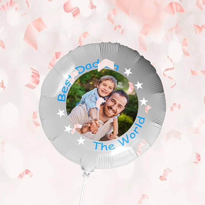 DIYKST Custom 18" Balloons with Logo Personalized Balloon with Photo Text Face on Balloon Design Your Own Balloons