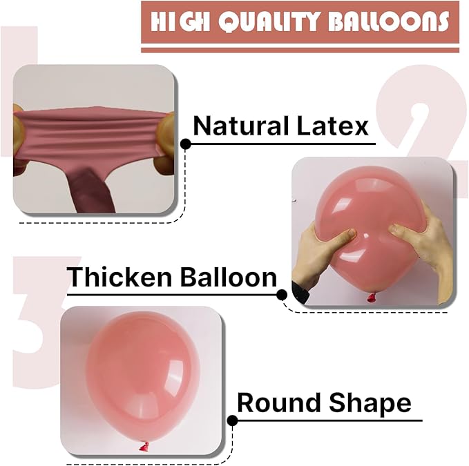 PartyWoo Dusty Pink Balloons 100 pcs Different Sizes of 36 18 12 10 5 Inch Blush Pink Dusty Rose Balloon Arch Kit Garland for Baby Shower Boho Theme Princess Birthday Party Decorations Pink-F01