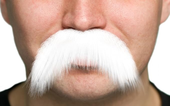 Self Adhesive Fake Mustache, Novelty, Walrus False Facial Hair for Adults, Costume Accessory for Halloween