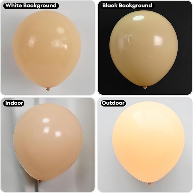 Pink Beige Balloons, 12 inch Light Pink Apricot with Transparent Clear Balloons for Girl Baby Shower Wedding Birthday Gender Reveal Bridal Shower Decorations