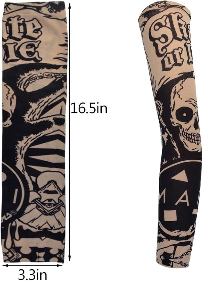 HOVEOX 20Pcs Temporary Tattoo Arm Sleeves Fake Tattoo Arm Sunscreen Sleeves