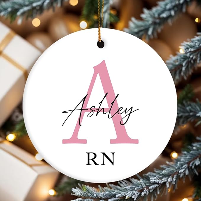 Personalized Registered Nurse Ornament, Nursing Graduation Ornament for Medical Students, Grad Gifts for Women Daughter Mom Friends, Rn Gifts for Nurse, Custom Rn Christmas Ornaments 2025