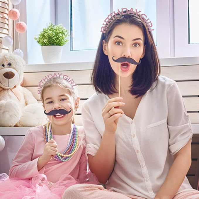 AOPRIE Birthday Girl Crown for Women with Sash White Pink Happy Birthday Tiara for Women Headband Princess Crown Rhinestone Accessories