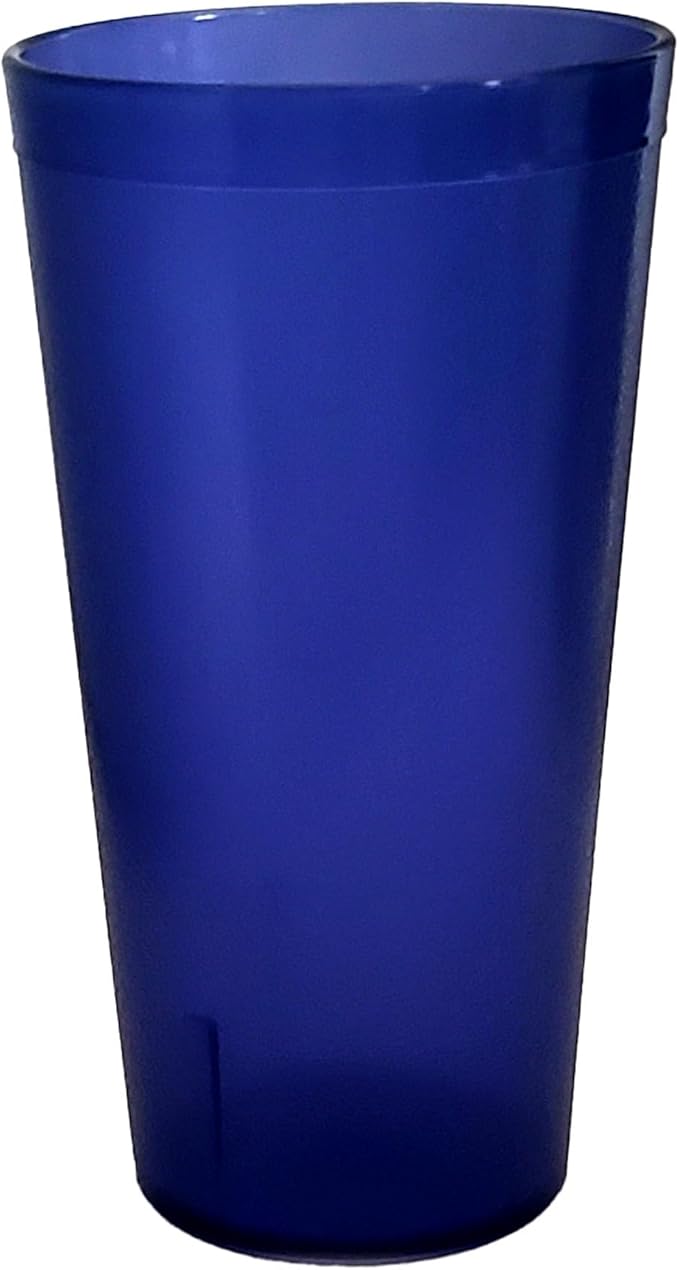 Party Outlaw Purple Plastic Cup Tumblers 6 Pc 16oz Lightweight, Heavy Duty Stackable Cafe Style Plastic Glasses. Reusable & Dishwasher Safe Ice Tea & Water Cupsafe Ice Tea & Water Cups